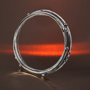 Brazalete "Olivo" en Plata Oxidada